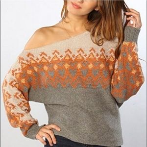 Free People Heart-isle One-Shoulder Sweater